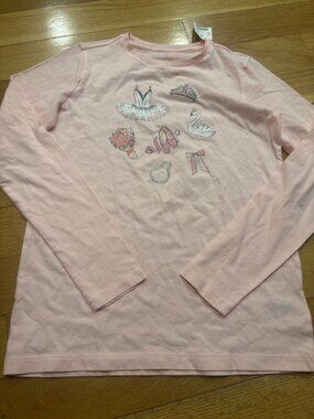 Crew cuts Size Large (L) Ballet Themed Long Sleeve Shirt with Swan